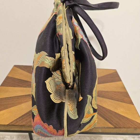 Atenti Betty Bag Embroidered Floral Wild Garden Elegant Knitting Art Artsy Yarn - Picture 9 of 16